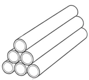 丸鋼・鋼管の線画